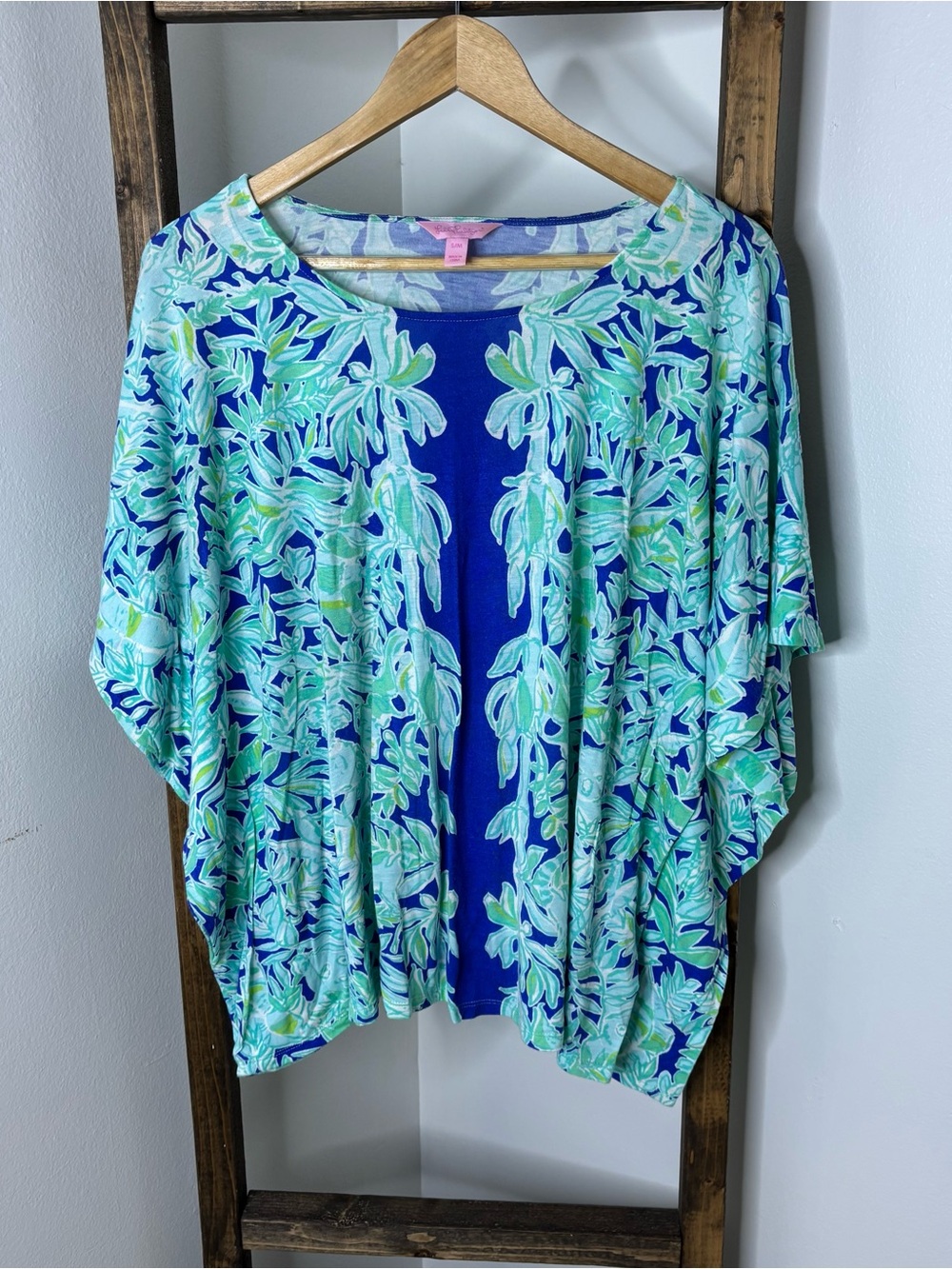 Lilly Pulitzer Tropical Print Oversized Top Size M/L